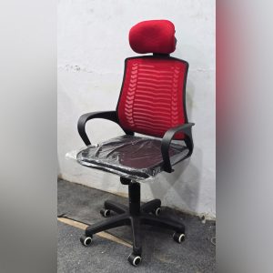 V Mesh Chair - Red Black Colour