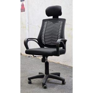 China V Mesh Chair – কালো কালার