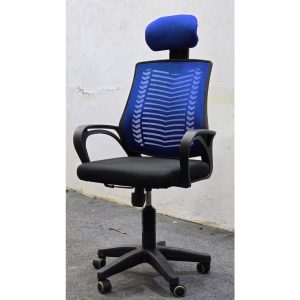 China V Mesh Chair – নীল কালার